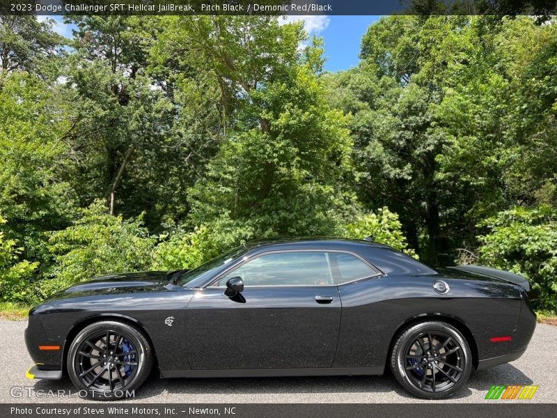 Pitch Black / Demonic Red/Black 2023 Dodge Challenger SRT Hellcat JailBreak