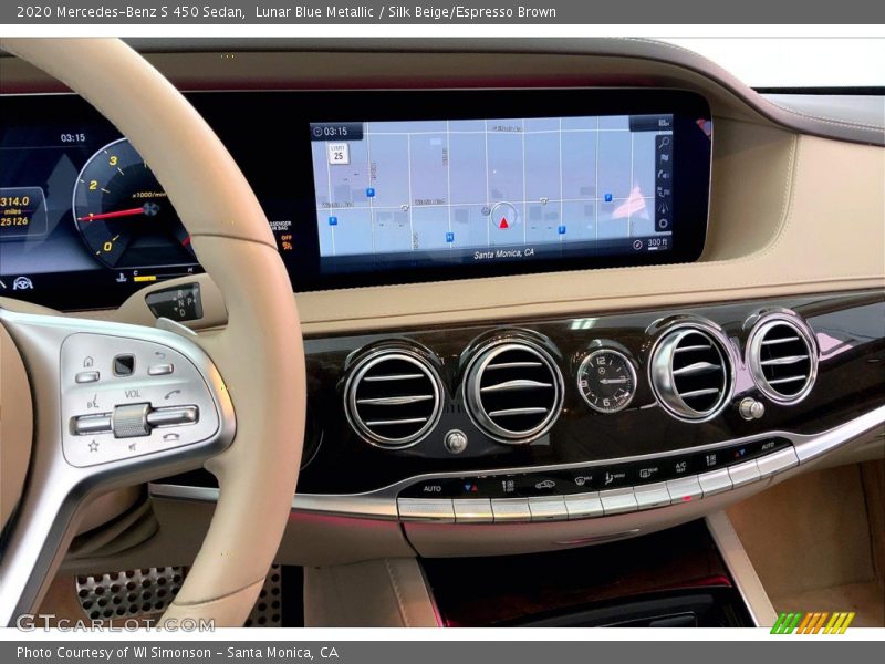 Controls of 2020 S 450 Sedan