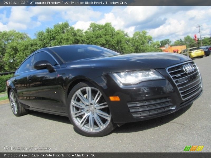 Phantom Black Pearl / Titanium Gray 2014 Audi A7 3.0T quattro Premium Plus