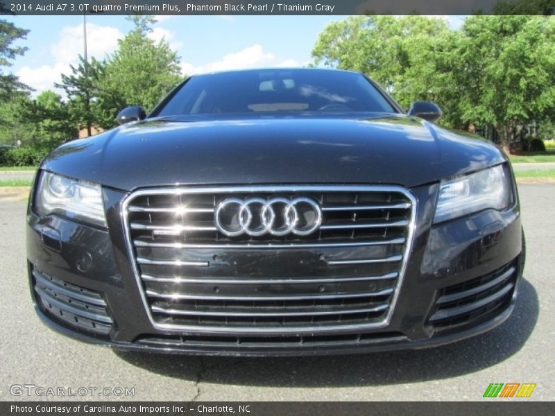 Phantom Black Pearl / Titanium Gray 2014 Audi A7 3.0T quattro Premium Plus