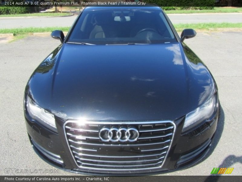 Phantom Black Pearl / Titanium Gray 2014 Audi A7 3.0T quattro Premium Plus