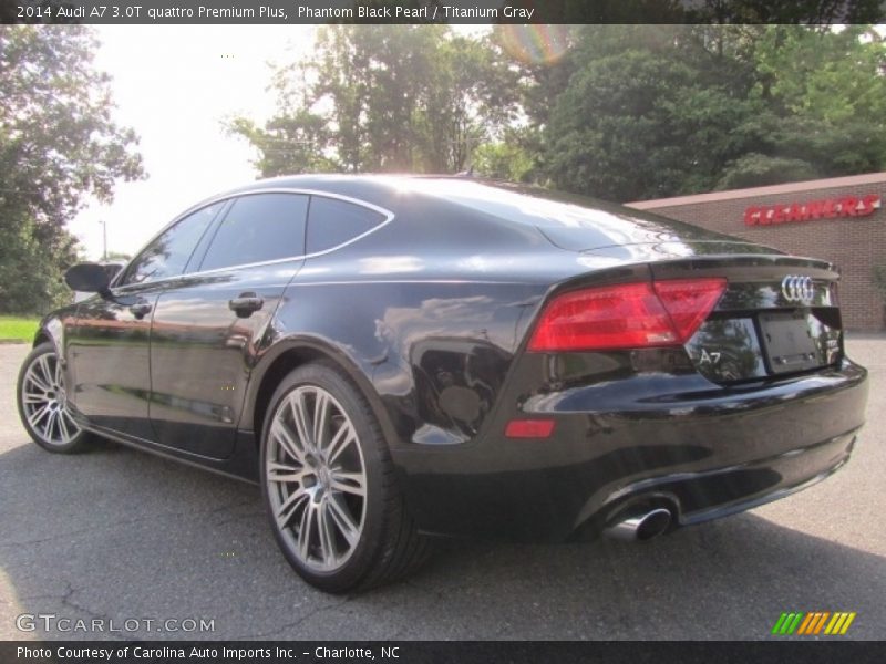 Phantom Black Pearl / Titanium Gray 2014 Audi A7 3.0T quattro Premium Plus
