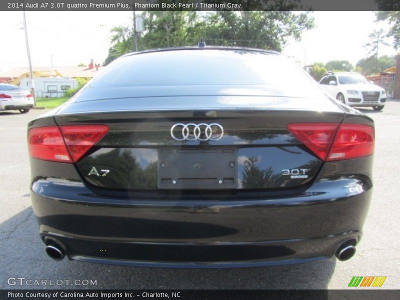 Phantom Black Pearl / Titanium Gray 2014 Audi A7 3.0T quattro Premium Plus