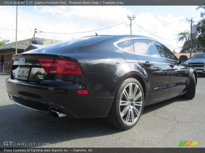 Phantom Black Pearl / Titanium Gray 2014 Audi A7 3.0T quattro Premium Plus