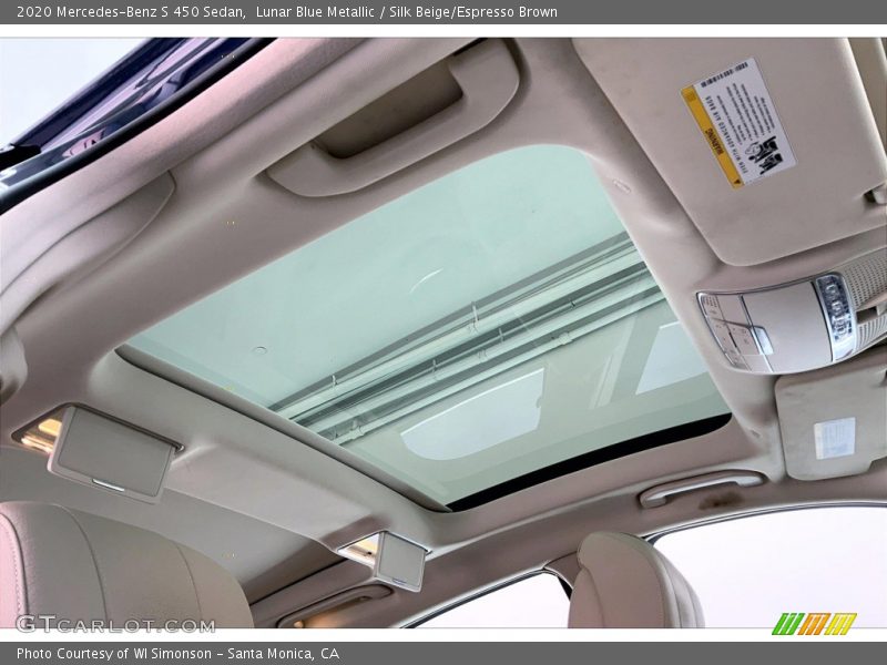 Sunroof of 2020 S 450 Sedan