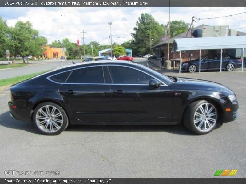 Phantom Black Pearl / Titanium Gray 2014 Audi A7 3.0T quattro Premium Plus