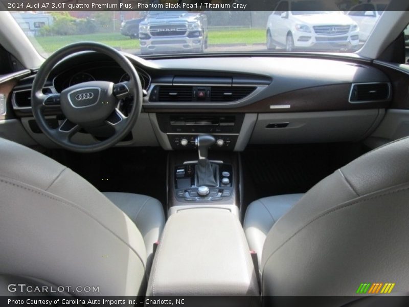 Phantom Black Pearl / Titanium Gray 2014 Audi A7 3.0T quattro Premium Plus