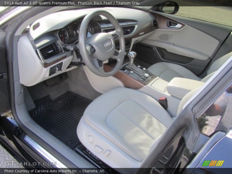 Phantom Black Pearl / Titanium Gray 2014 Audi A7 3.0T quattro Premium Plus