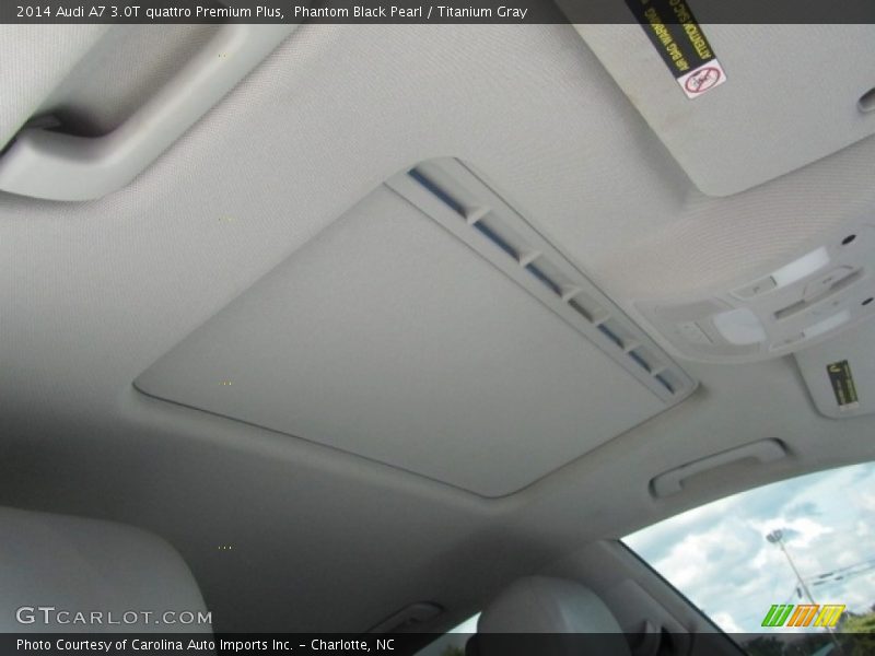 Phantom Black Pearl / Titanium Gray 2014 Audi A7 3.0T quattro Premium Plus