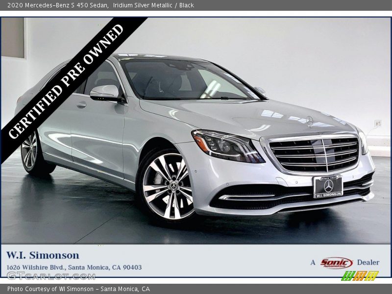 Iridium Silver Metallic / Black 2020 Mercedes-Benz S 450 Sedan