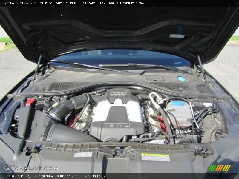Phantom Black Pearl / Titanium Gray 2014 Audi A7 3.0T quattro Premium Plus