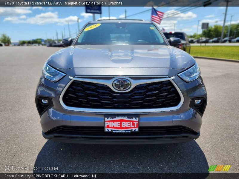 Magnetic Gray Metallic / Graphite 2020 Toyota Highlander LE AWD