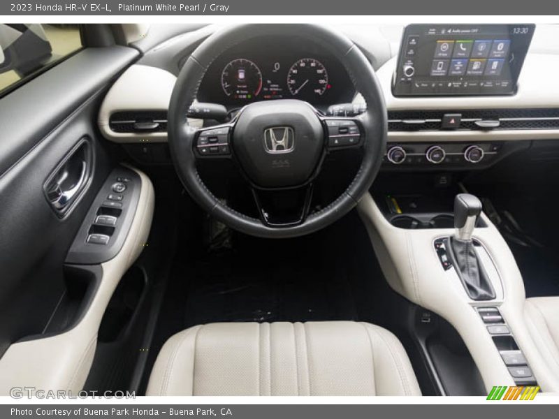 Platinum White Pearl / Gray 2023 Honda HR-V EX-L
