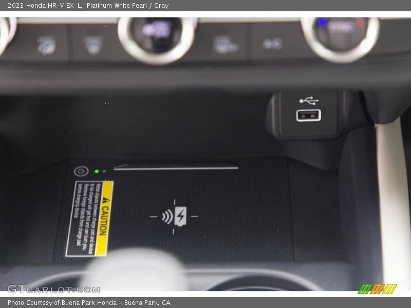 Platinum White Pearl / Gray 2023 Honda HR-V EX-L