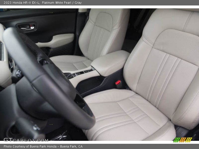Platinum White Pearl / Gray 2023 Honda HR-V EX-L