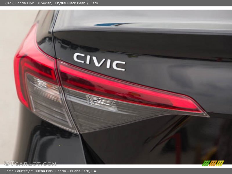 Crystal Black Pearl / Black 2022 Honda Civic EX Sedan