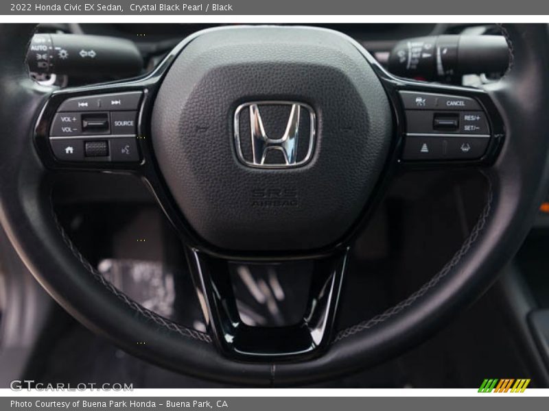Crystal Black Pearl / Black 2022 Honda Civic EX Sedan