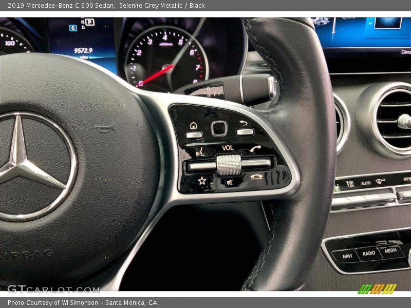 Selenite Grey Metallic / Black 2019 Mercedes-Benz C 300 Sedan