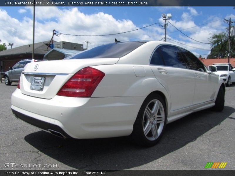 Diamond White Metallic / designo Saffron Beige 2013 Mercedes-Benz S 550 Sedan