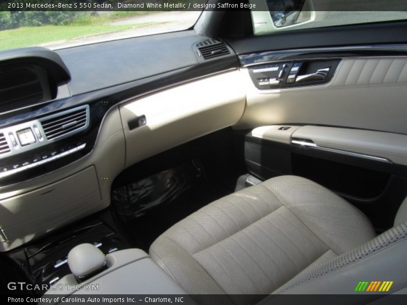 Diamond White Metallic / designo Saffron Beige 2013 Mercedes-Benz S 550 Sedan
