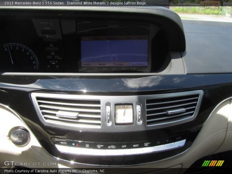 Diamond White Metallic / designo Saffron Beige 2013 Mercedes-Benz S 550 Sedan