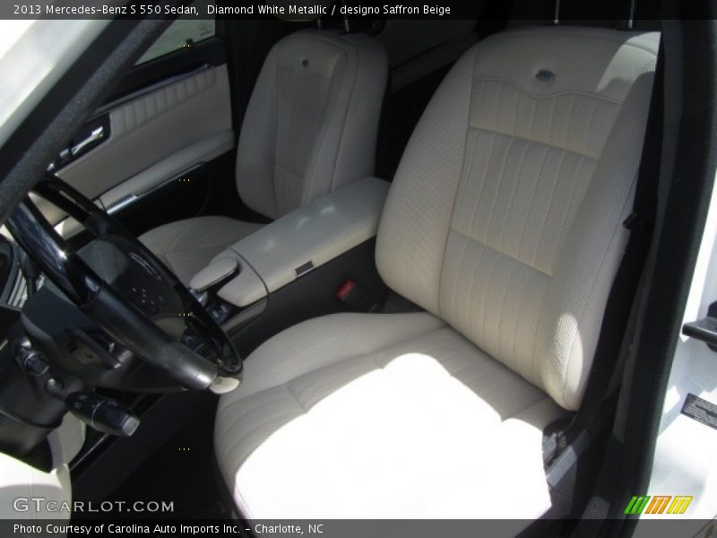 Diamond White Metallic / designo Saffron Beige 2013 Mercedes-Benz S 550 Sedan