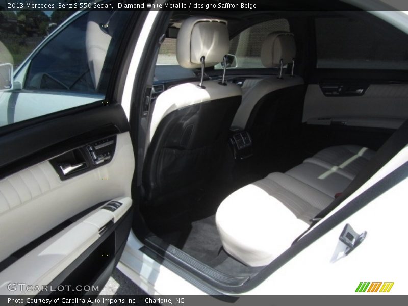 Diamond White Metallic / designo Saffron Beige 2013 Mercedes-Benz S 550 Sedan