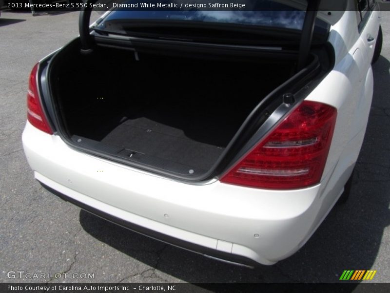 Diamond White Metallic / designo Saffron Beige 2013 Mercedes-Benz S 550 Sedan