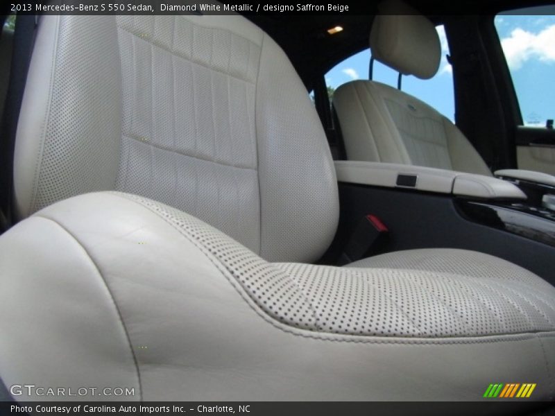 Diamond White Metallic / designo Saffron Beige 2013 Mercedes-Benz S 550 Sedan