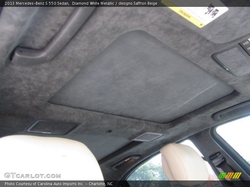 Diamond White Metallic / designo Saffron Beige 2013 Mercedes-Benz S 550 Sedan