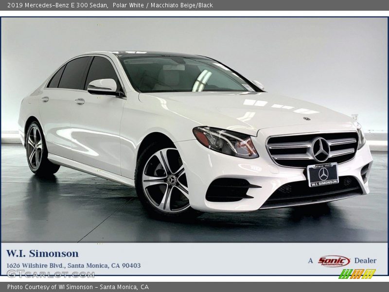 Polar White / Macchiato Beige/Black 2019 Mercedes-Benz E 300 Sedan