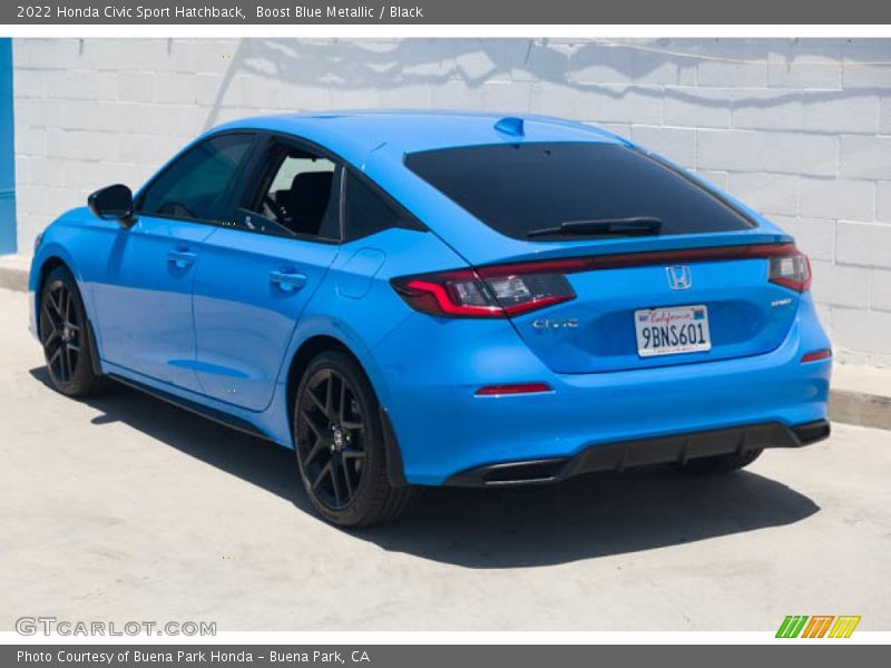 Boost Blue Metallic / Black 2022 Honda Civic Sport Hatchback