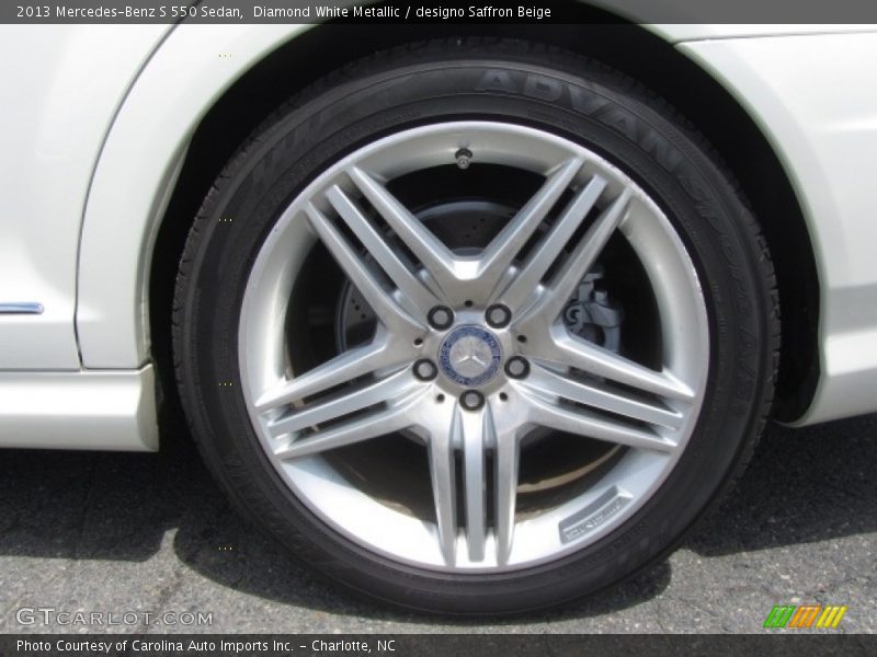 Diamond White Metallic / designo Saffron Beige 2013 Mercedes-Benz S 550 Sedan