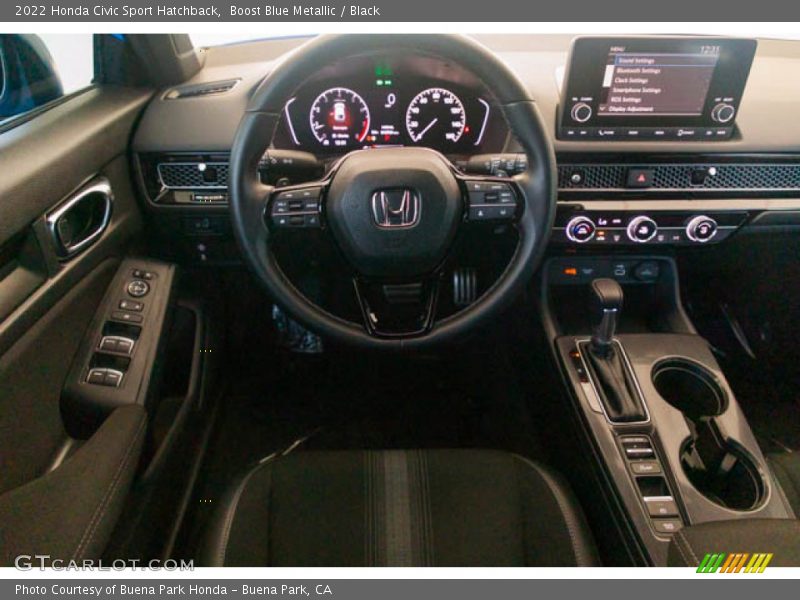 Boost Blue Metallic / Black 2022 Honda Civic Sport Hatchback