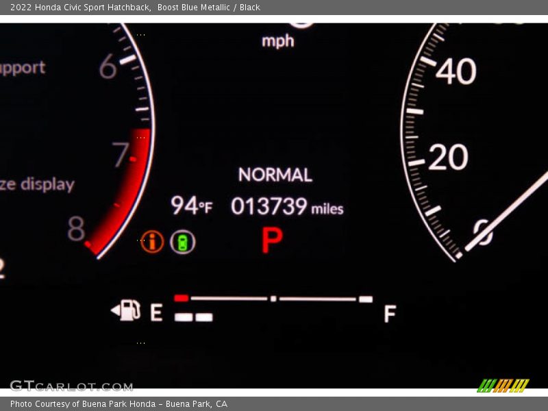 Boost Blue Metallic / Black 2022 Honda Civic Sport Hatchback