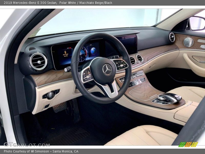 Polar White / Macchiato Beige/Black 2019 Mercedes-Benz E 300 Sedan