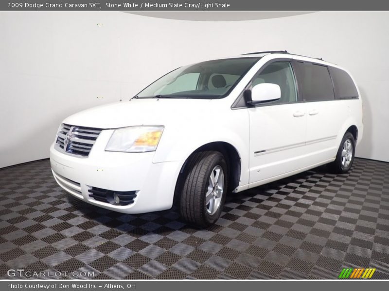 Stone White / Medium Slate Gray/Light Shale 2009 Dodge Grand Caravan SXT