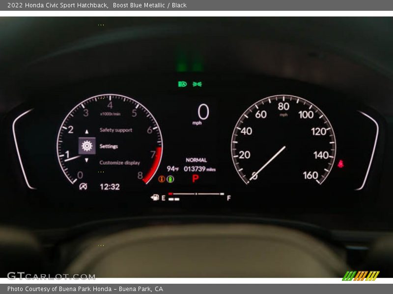 Boost Blue Metallic / Black 2022 Honda Civic Sport Hatchback