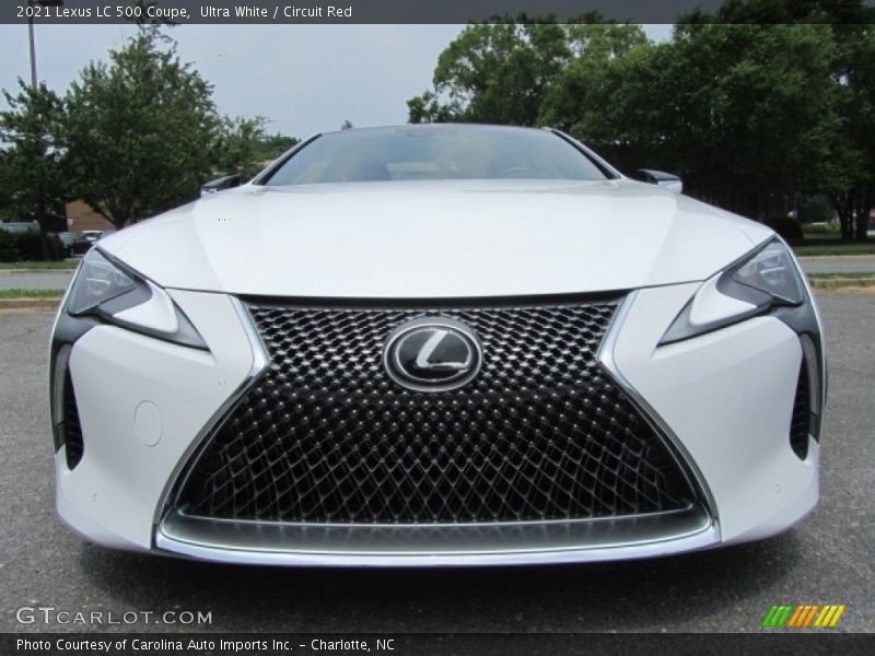 Ultra White / Circuit Red 2021 Lexus LC 500 Coupe