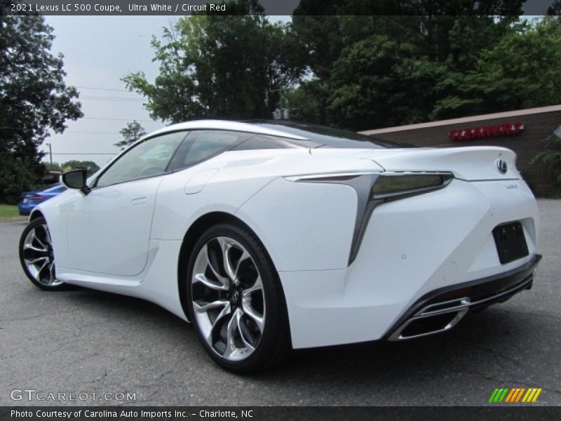 Ultra White / Circuit Red 2021 Lexus LC 500 Coupe