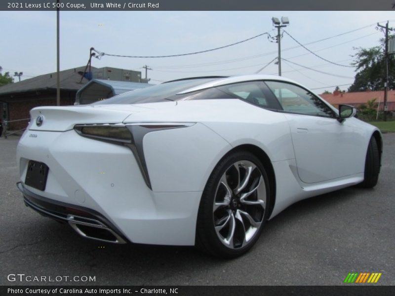 Ultra White / Circuit Red 2021 Lexus LC 500 Coupe