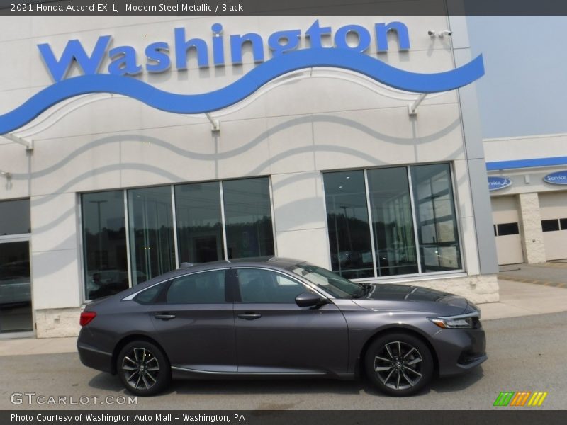 Modern Steel Metallic / Black 2021 Honda Accord EX-L