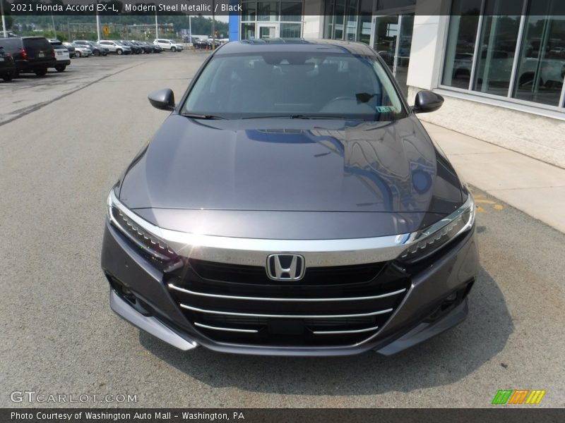 Modern Steel Metallic / Black 2021 Honda Accord EX-L