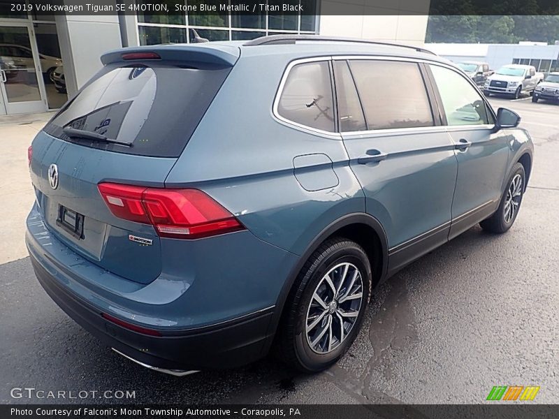 Stone Blue Metallic / Titan Black 2019 Volkswagen Tiguan SE 4MOTION