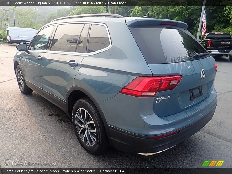 Stone Blue Metallic / Titan Black 2019 Volkswagen Tiguan SE 4MOTION