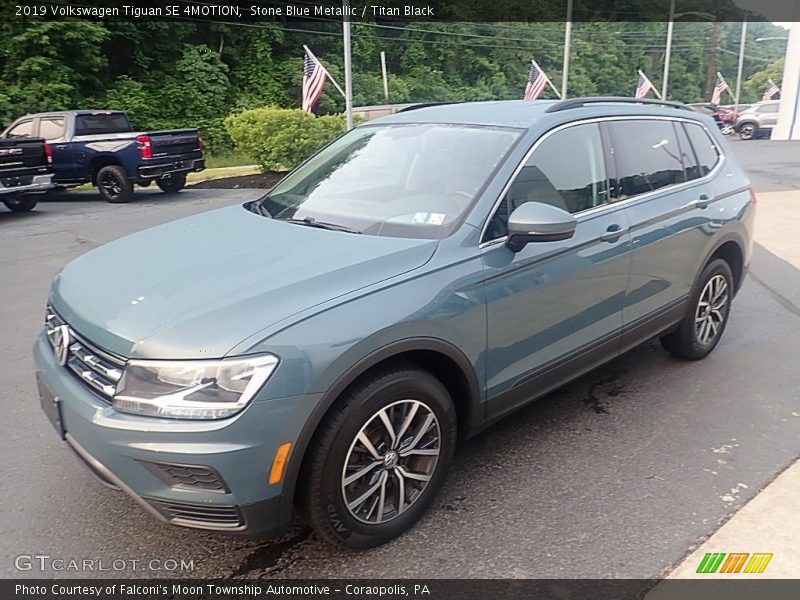 Stone Blue Metallic / Titan Black 2019 Volkswagen Tiguan SE 4MOTION