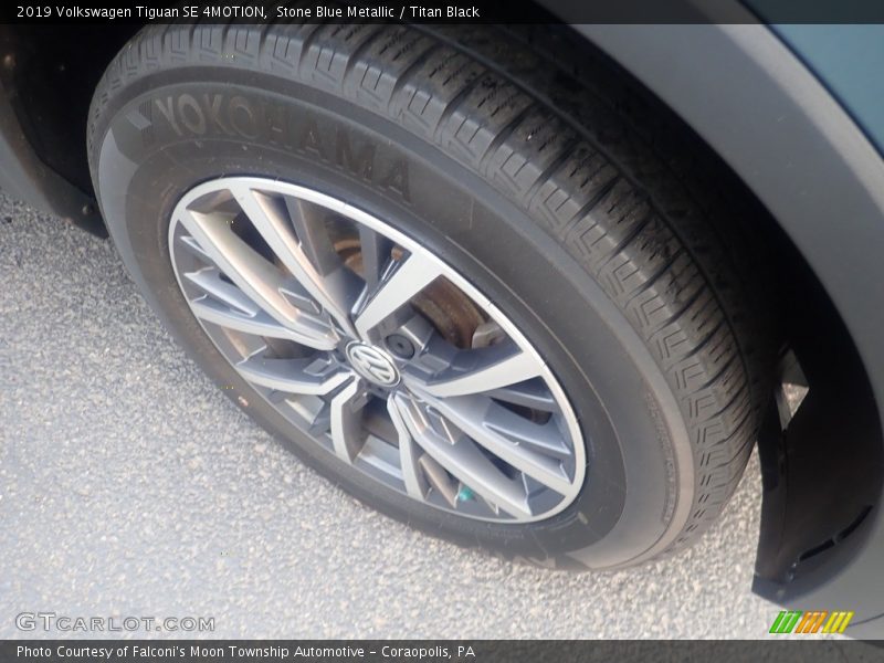 Stone Blue Metallic / Titan Black 2019 Volkswagen Tiguan SE 4MOTION