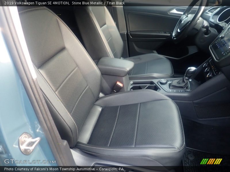 Stone Blue Metallic / Titan Black 2019 Volkswagen Tiguan SE 4MOTION