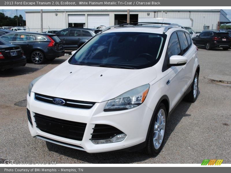 White Platinum Metallic Tri-Coat / Charcoal Black 2013 Ford Escape Titanium 2.0L EcoBoost