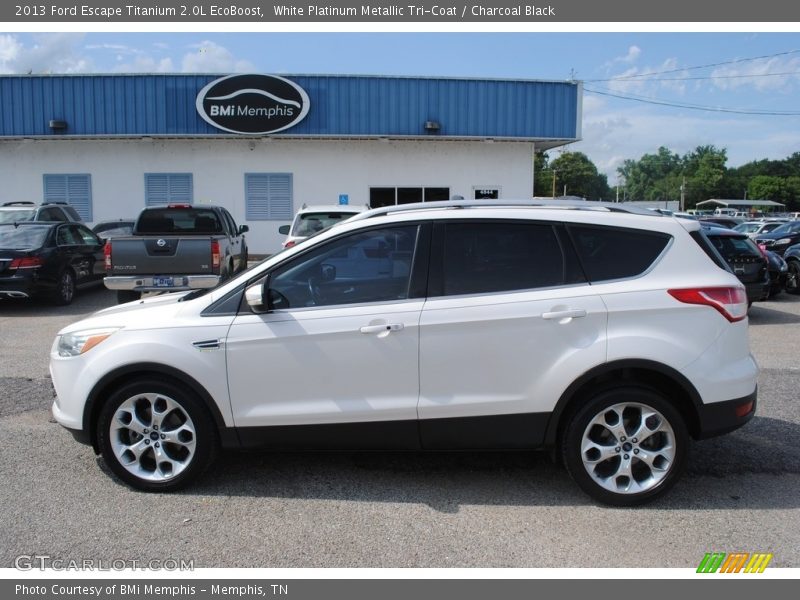 White Platinum Metallic Tri-Coat / Charcoal Black 2013 Ford Escape Titanium 2.0L EcoBoost